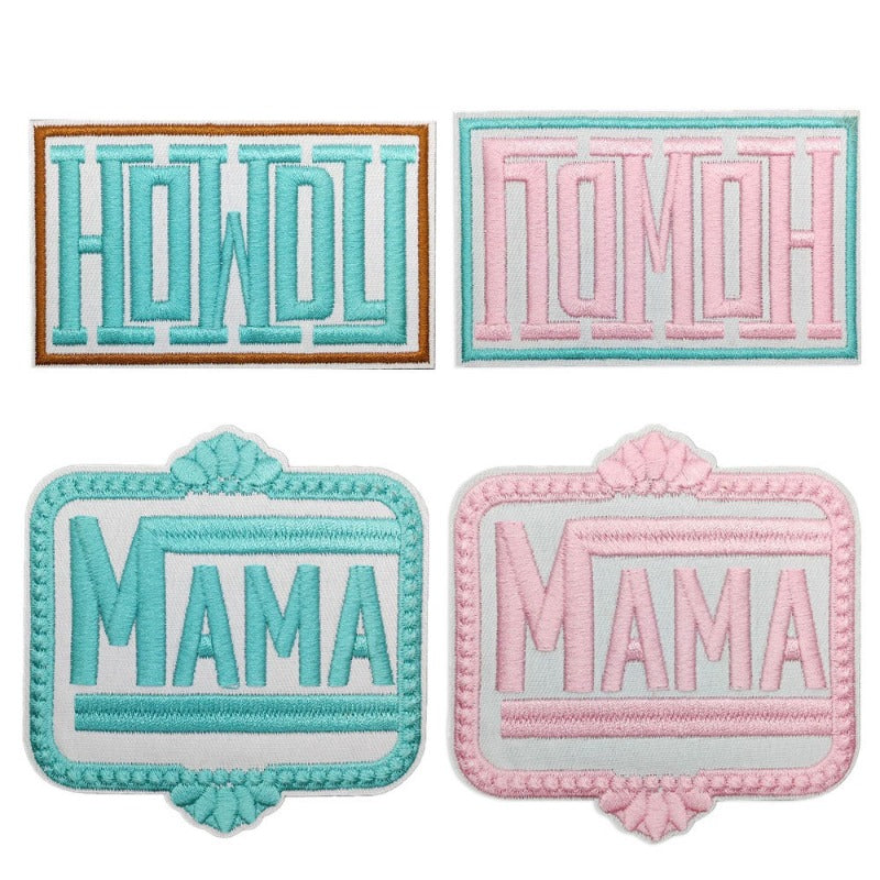 Wholesale 2pcs/pack Seam Free Self-adhesive Rectangular Seam Free Washable Denim Embroidery Accessory Cloth Sticker FS